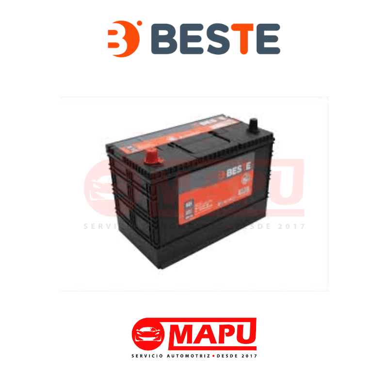 Imagen de Batería BESTE 12V 90Ah – 630CCA, con polaridad (− +) / positivo derecho, ideal para vehículos que requieren alta capacidad y arranque confiable.