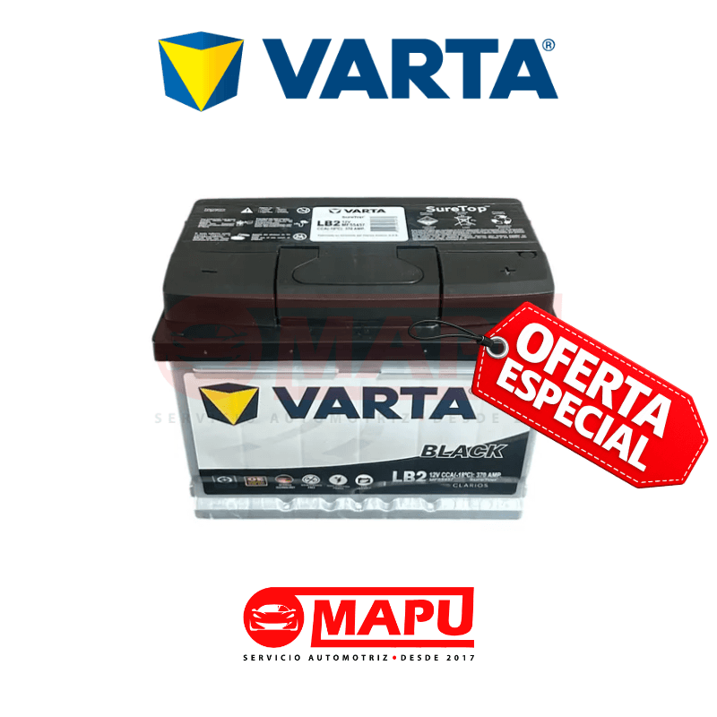 Imagen de Batería Varta Black 12V 55Ah – 370CCA, libre de mantención, ideal para arranque confiable en uso diario.